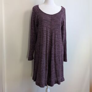 Kuna Baby Alpaca Wool Knit Tunic Dress Heathered Purple Sz L